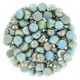 Czech 2-hole Cabochon Perlen 6mm Turquoise Picasso